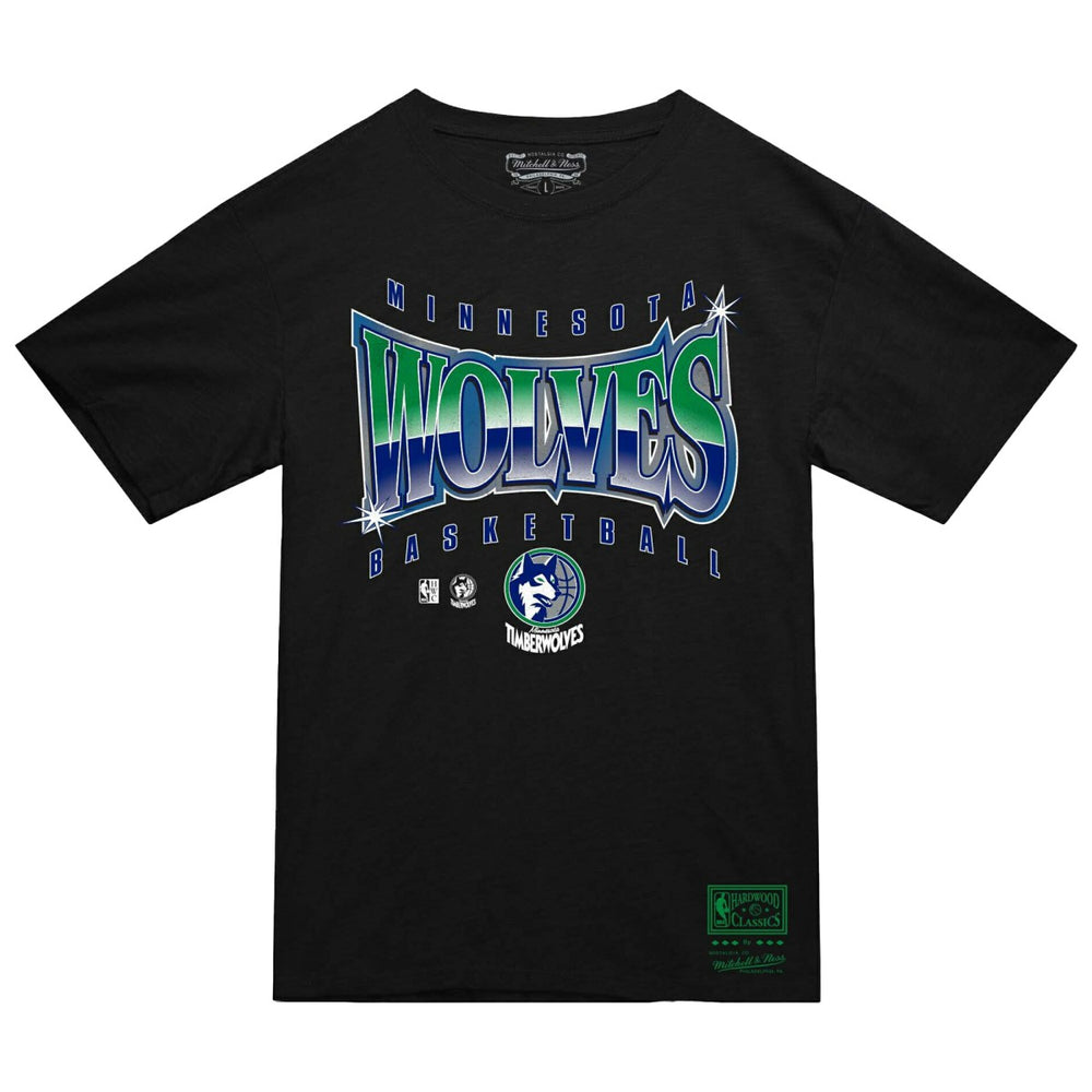 Mitchell & Ness Minnesota Timberwolves Worldwide Collection Glow Up T-Shirt Black