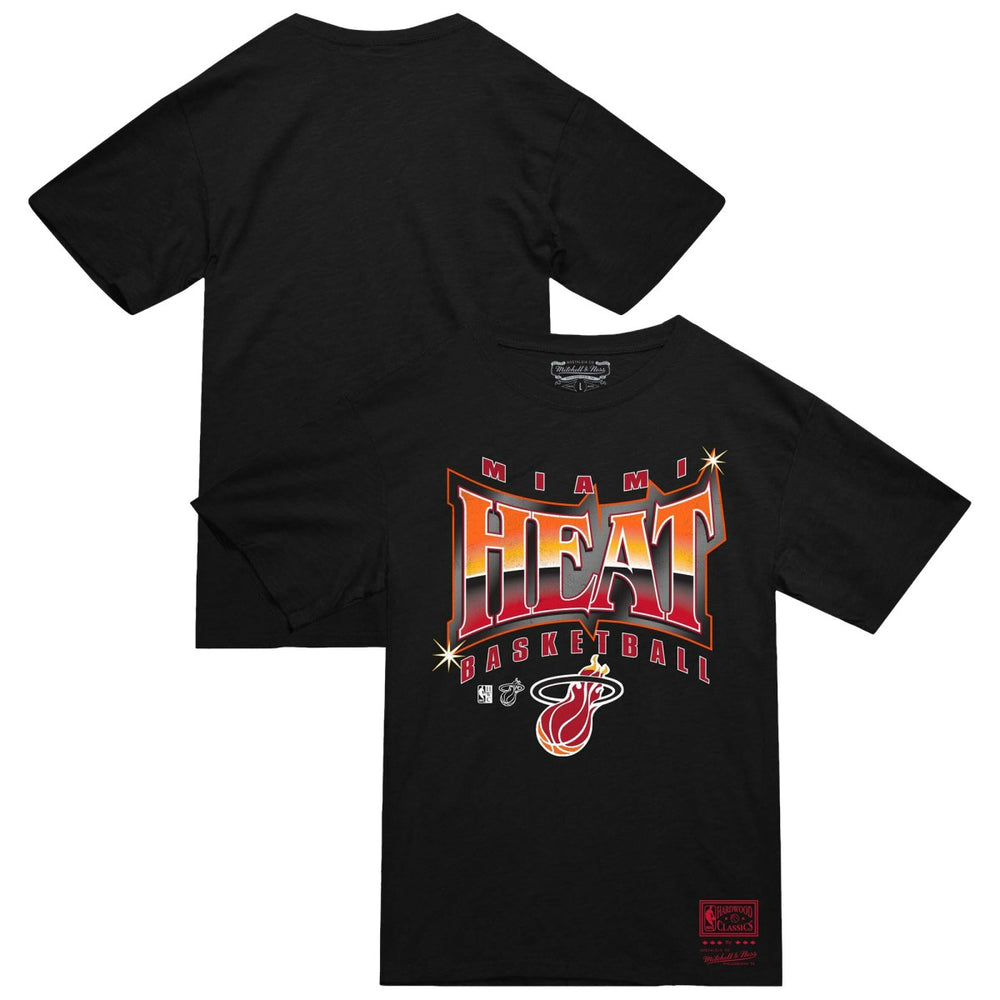 Mitchell & Ness Miami Heat Worldwide Collection Glow Up T-Shirt Black