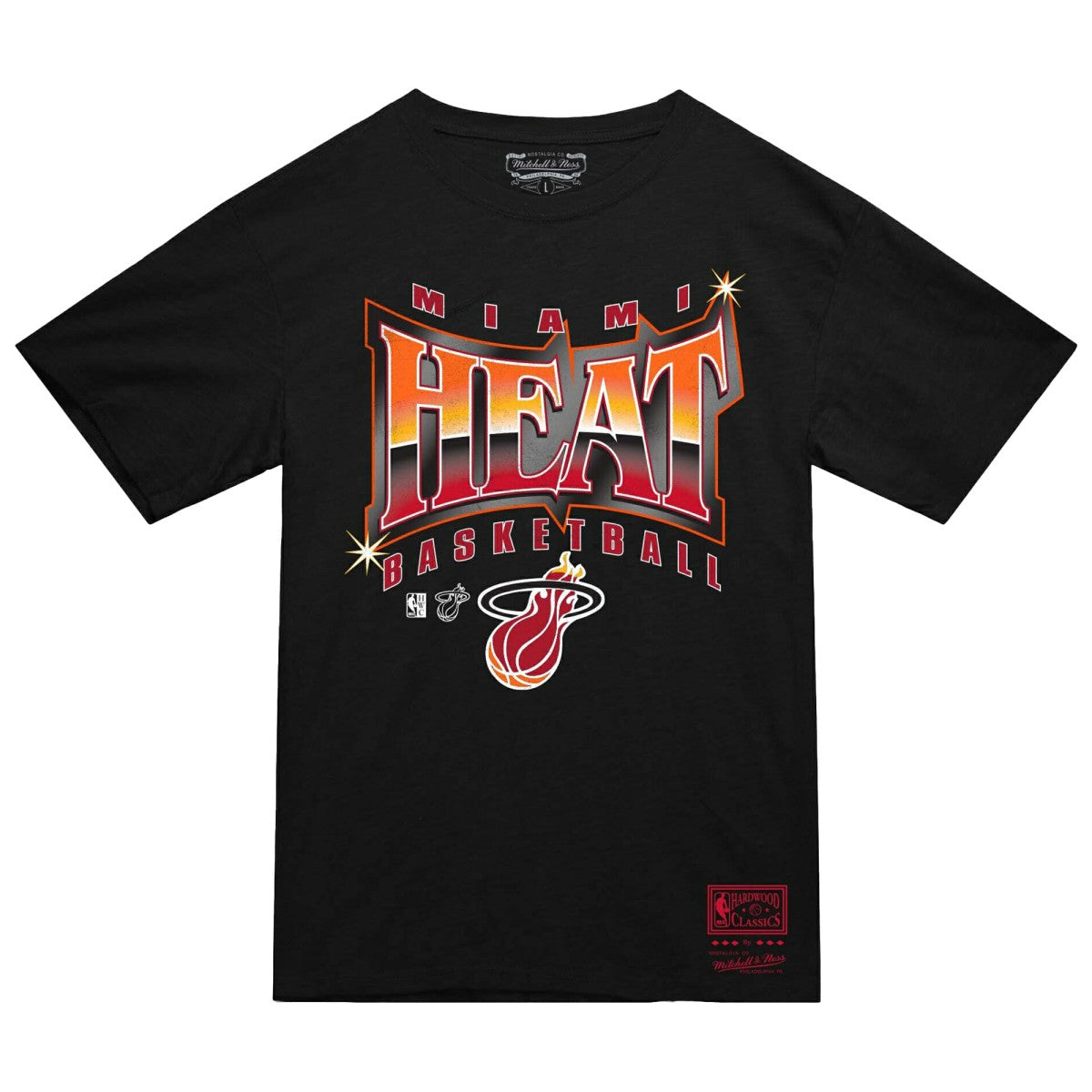 Mitchell & Ness Miami Heat Worldwide Collection Glow Up T-Shirt Black