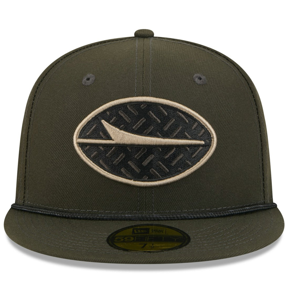 New York Jets New Era 2025 Rivalries Collection Sideline Rope 59FIFTY Fitted Hat - Gotham Green - NFL