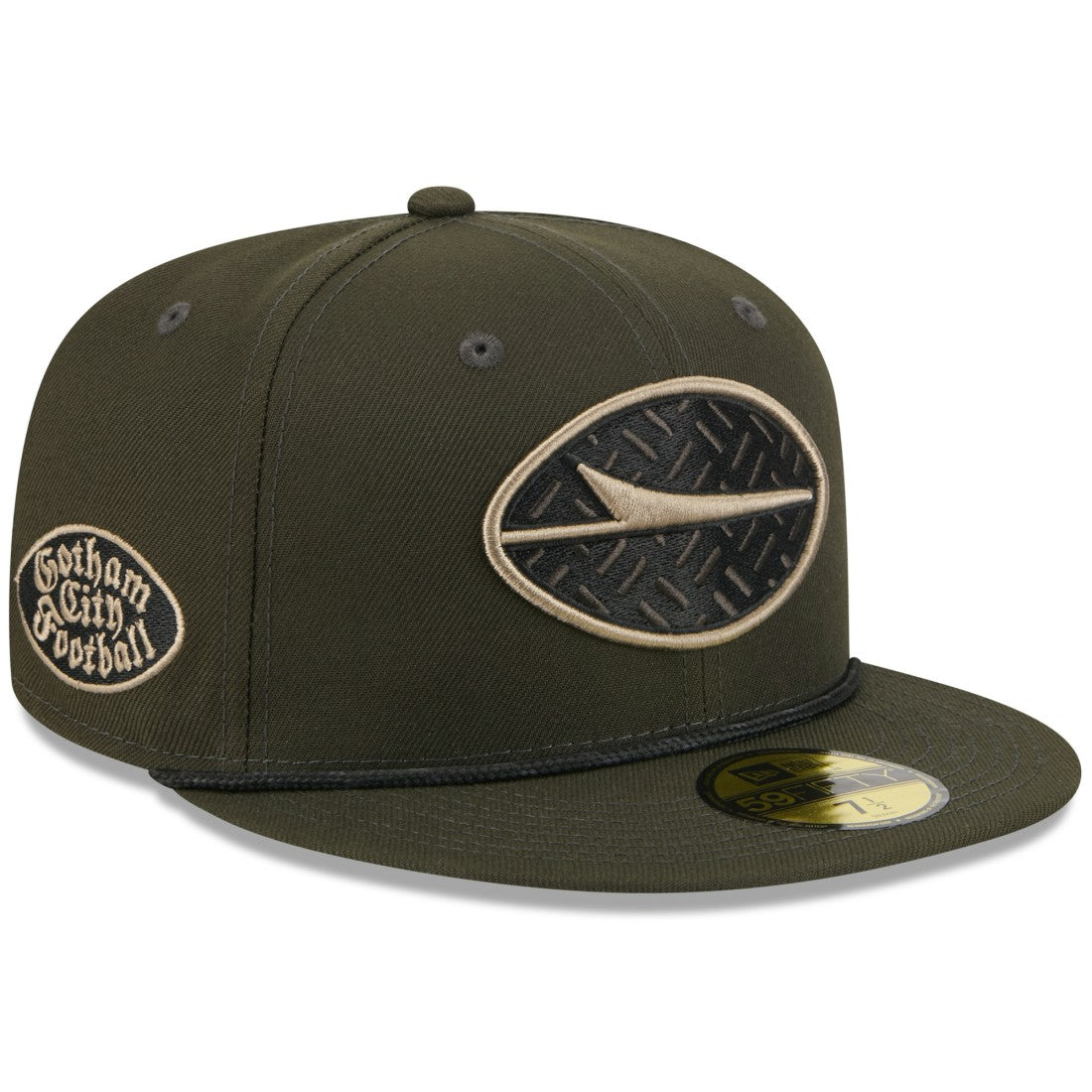 New York Jets New Era 2025 Rivalries Collection Sideline Rope 59FIFTY Fitted Hat - Gotham Green - NFL