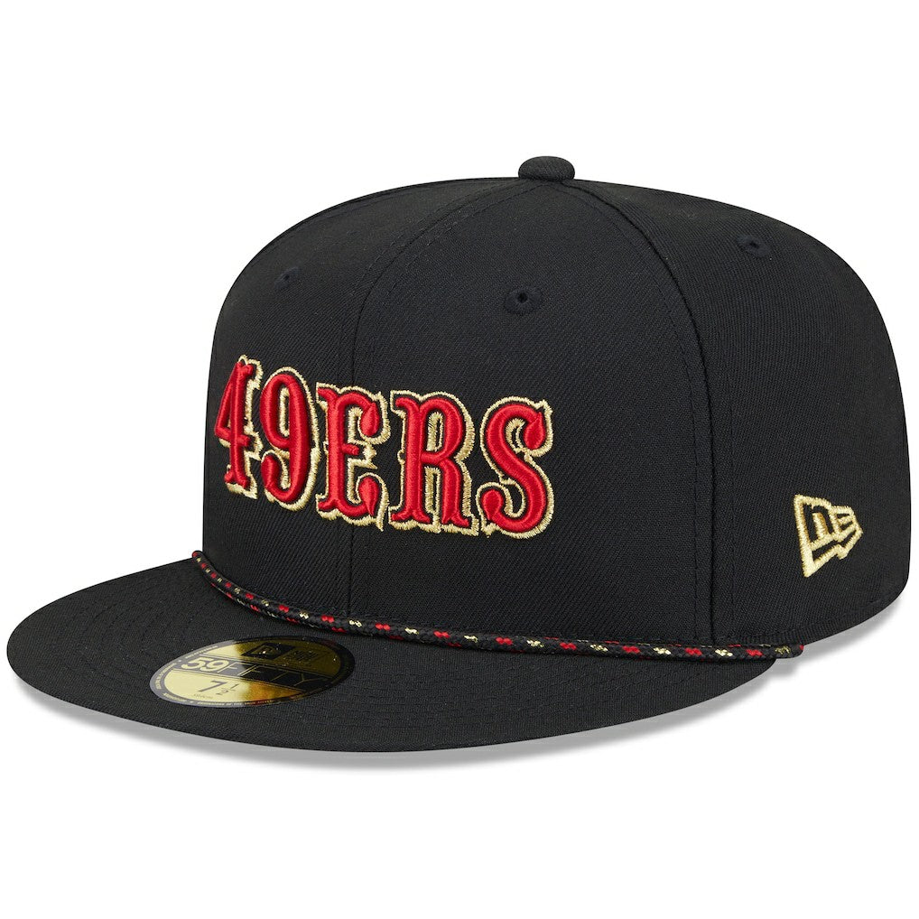 San Francisco 49ers New Era 2025 Rivalries Collection Sideline Rope 59FIFTY Fitted Hat - Black - NFL