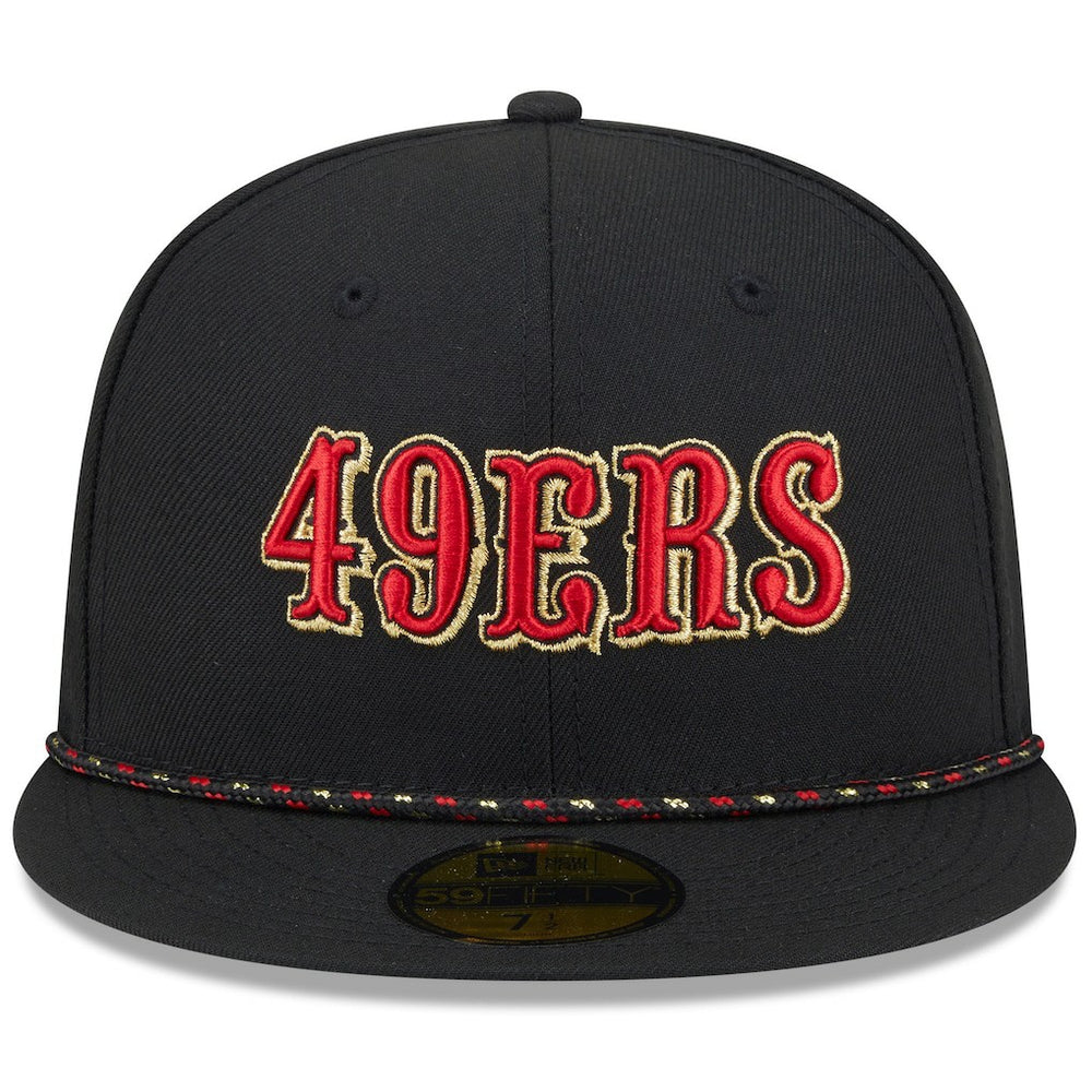 San Francisco 49ers New Era 2025 Rivalries Collection Sideline Rope 59FIFTY Fitted Hat - Black - NFL