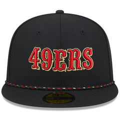 San Francisco 49ers New Era 2025 Rivalries Collection Sideline Rope 59FIFTY Fitted Hat - Black - NFL