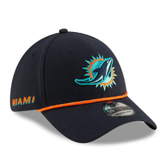 Miami Dolphins New Era 2025 Rivalries Collection Sideline 39THIRTY Flex Hat - Pitch Blue - NFL