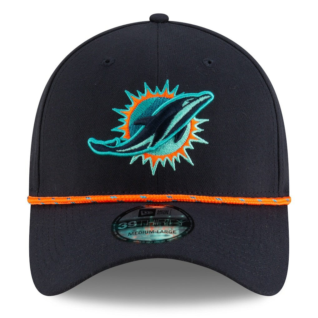 Miami Dolphins New Era 2025 Rivalries Collection Sideline 39THIRTY Flex Hat - Pitch Blue - NFL
