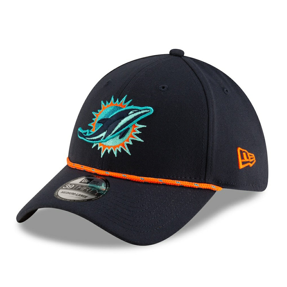 Miami Dolphins New Era 2025 Rivalries Collection Sideline 39THIRTY Flex Hat - Pitch Blue - NFL