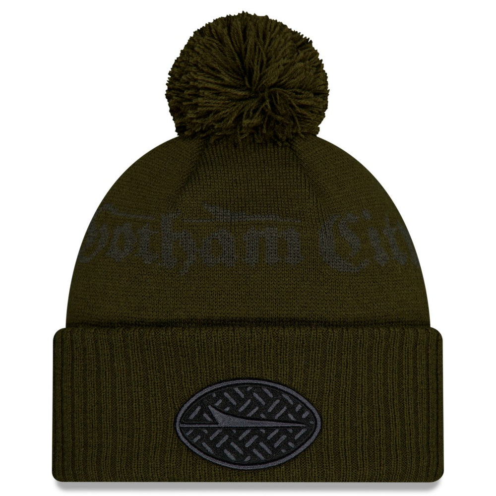 New York Jets New Era 2025 Rivalries Collection Sideline Cuffed Knit Hat with Pom - Gotham Green - NFL