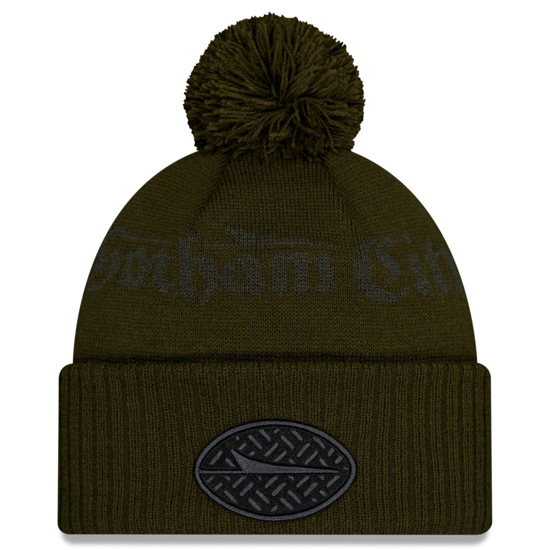New York Jets New Era 2025 Rivalries Collection Sideline Cuffed Knit Hat with Pom - Gotham Green - NFL