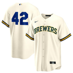 Milwaukee Brewers Nike Home  2025 Jackie Robinson Day Replica Jersey for sale