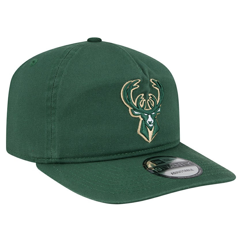 New Era Milwaukee Bucks Cotton 19TWENTY Adjustable Hat Hunter Green