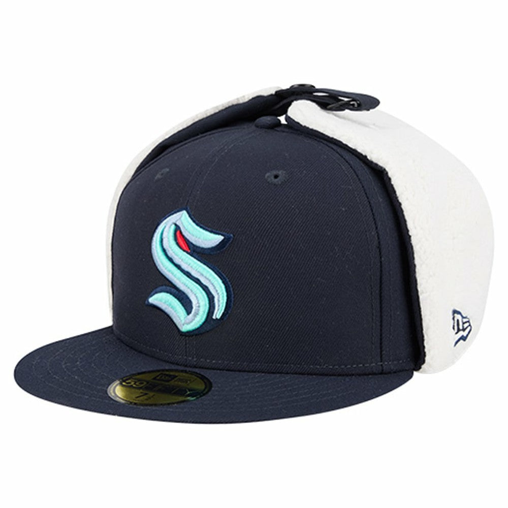 Seattle Kraken New Era Injection Dog Ear Classic Fitted Hat - Deep Sea Blue | New Era discount