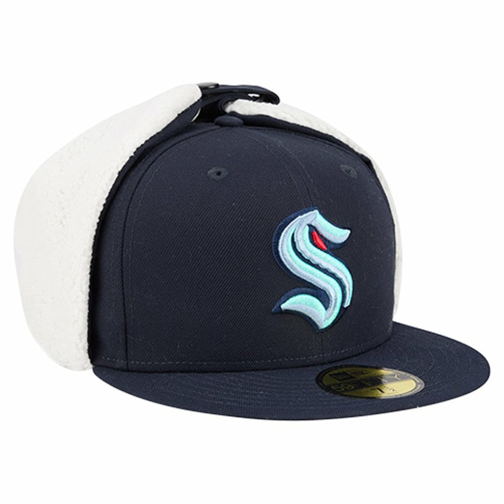 Seattle Kraken New Era Injection Dog Ear Classic Fitted Hat - Deep Sea Blue | New Era discount