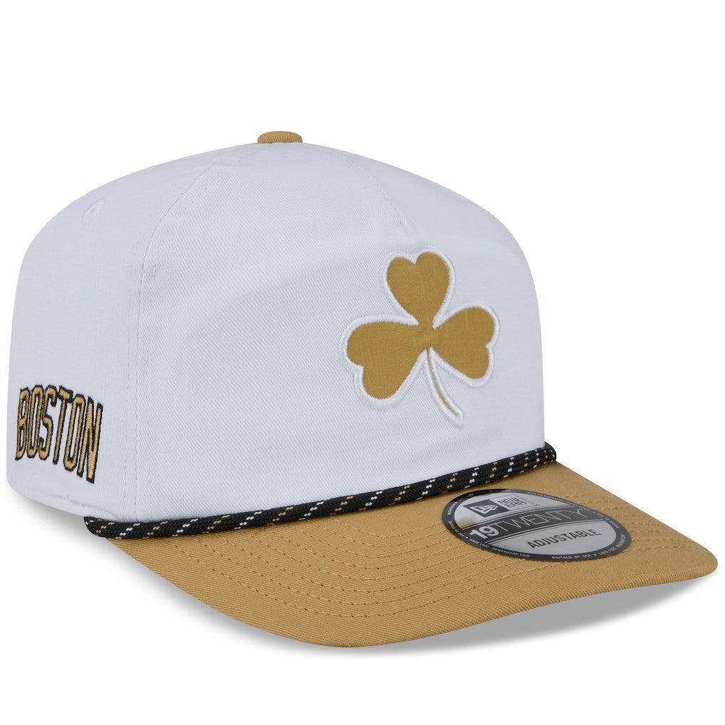 New Era Boston Celtics 2025/26 City Edition 19TWENTY Adjustable Hat White/Gold