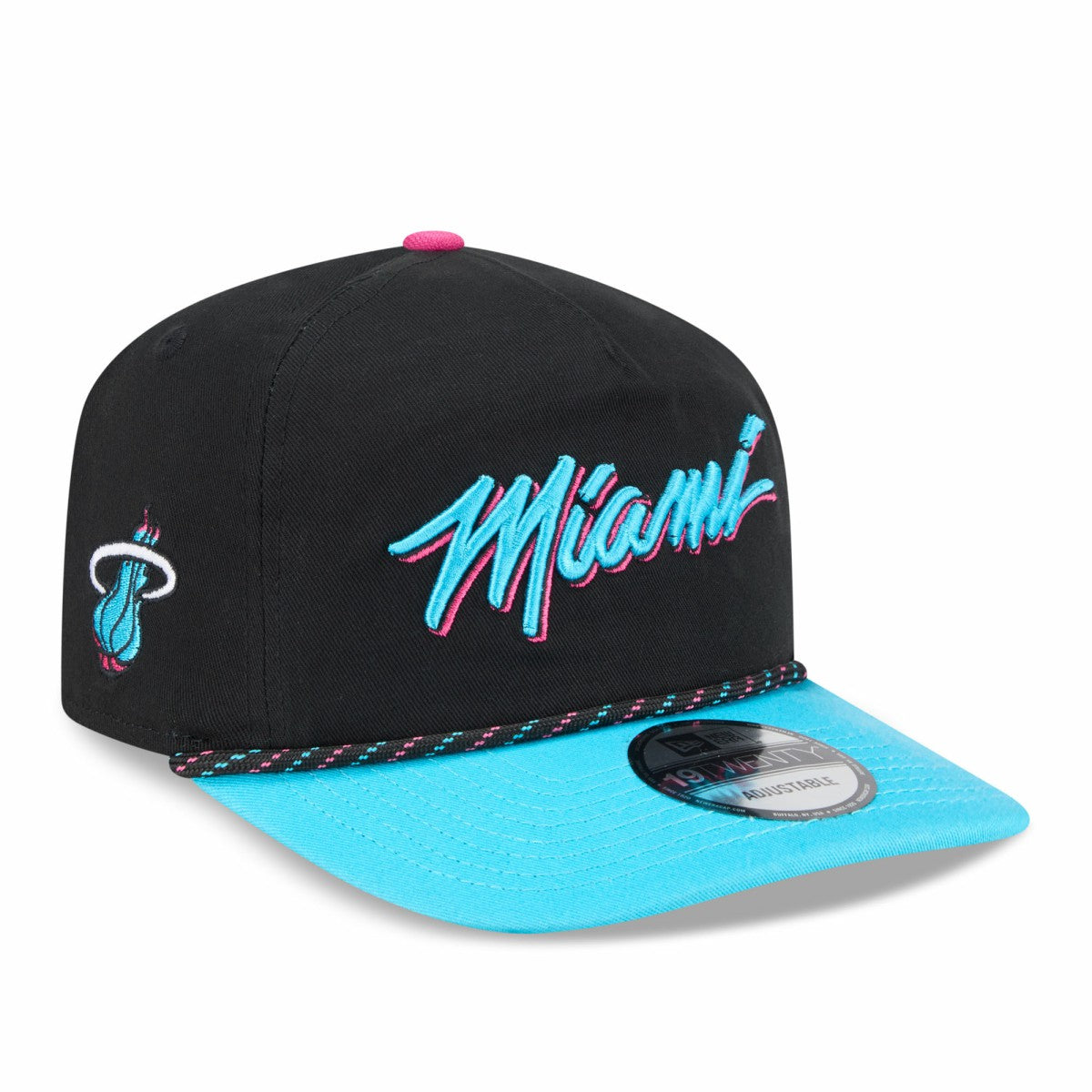 New Era Miami Heat 2025/26 City Edition 19TWENTY Adjustable Hat Black/Turquoise