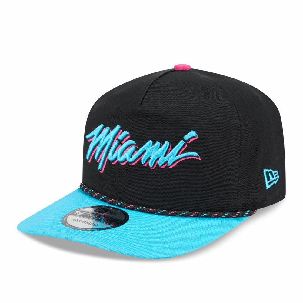 New Era Miami Heat 2025/26 City Edition 19TWENTY Adjustable Hat Black/Turquoise