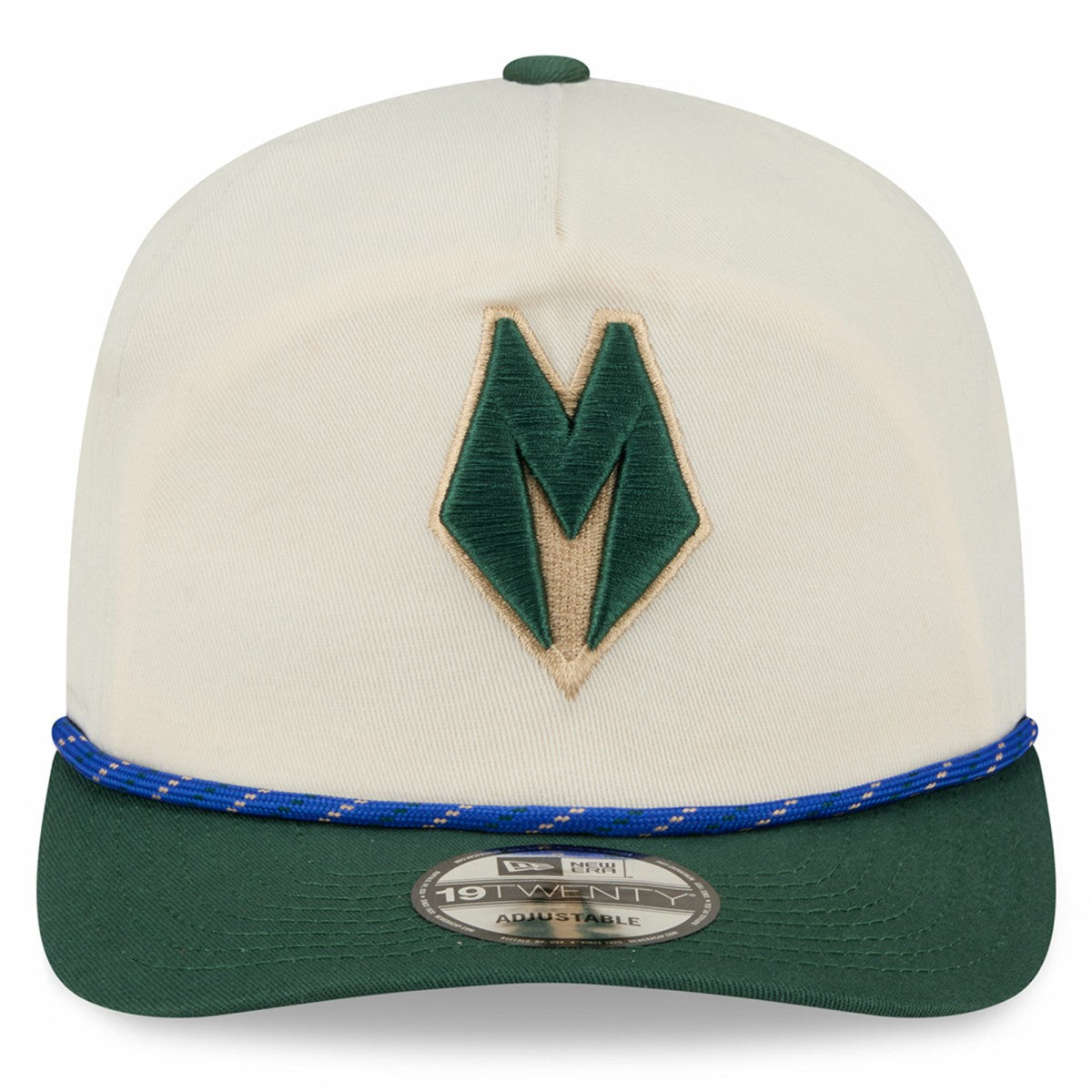 New Era Milwaukee Bucks 2025/26 City Edition 19TWENTY Adjustable Hat Cream/Hunter Green