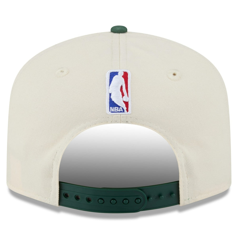 New Era Milwaukee Bucks 2025/26 City Edition 19TWENTY Adjustable Hat Cream/Hunter Green
