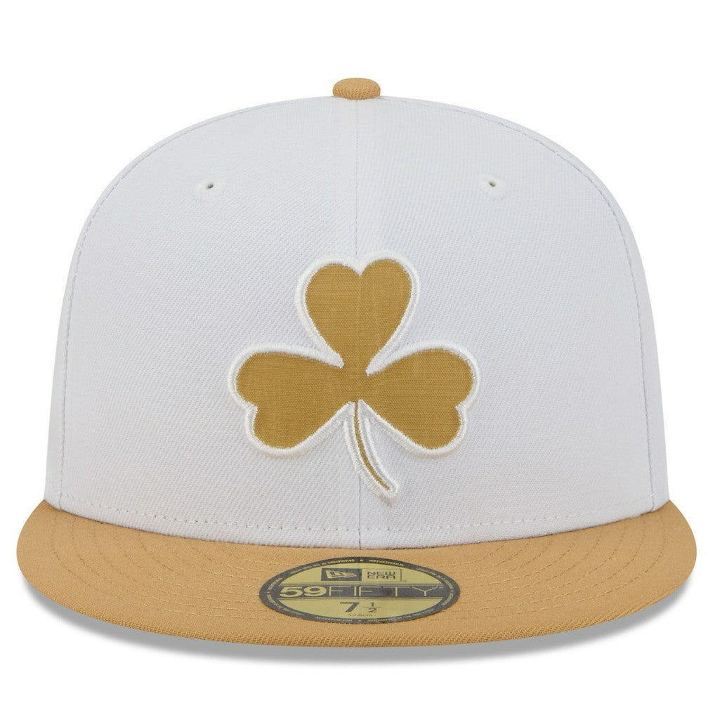 New Era Boston Celtics 2025/26 City Edition 59FIFTY Fitted Hat White/Gold