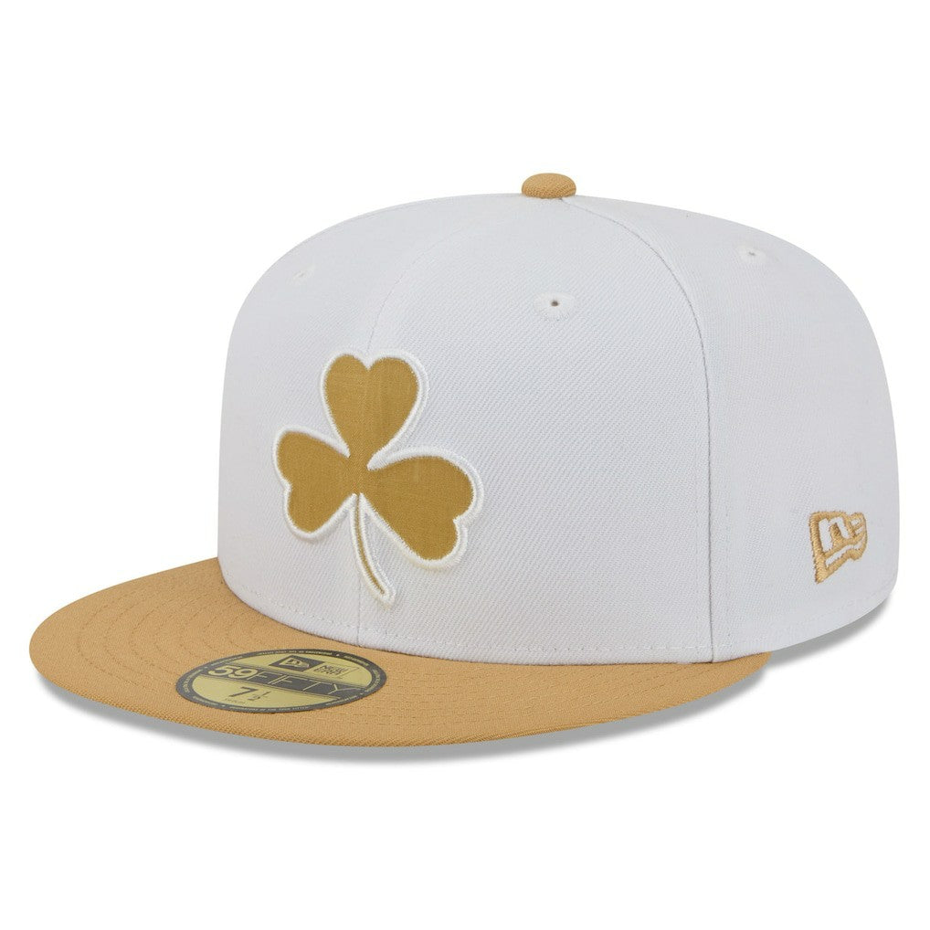 New Era Boston Celtics 2025/26 City Edition 59FIFTY Fitted Hat White/Gold