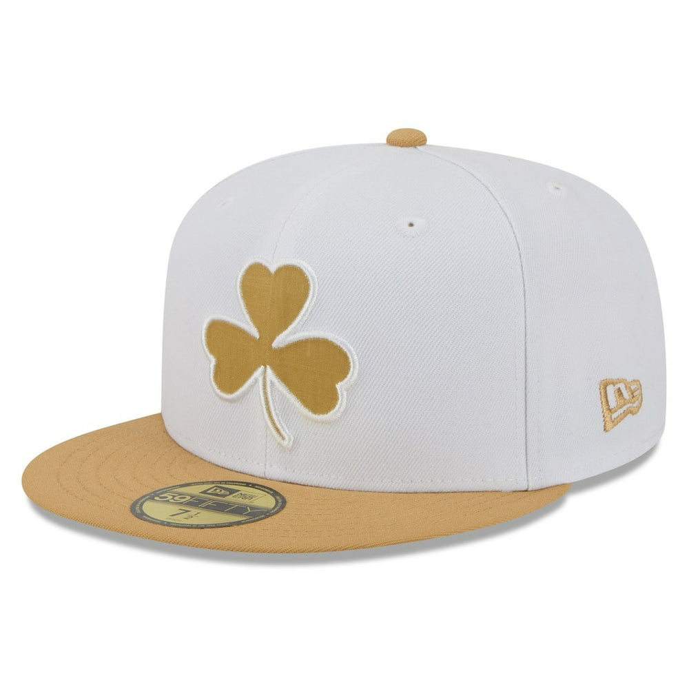 New Era Boston Celtics 2025/26 City Edition 59FIFTY Fitted Hat White/Gold