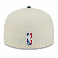 New Era Milwaukee Bucks 2025/26 City Edition 59FIFTY Fitted Hat Cream/Hunter Green