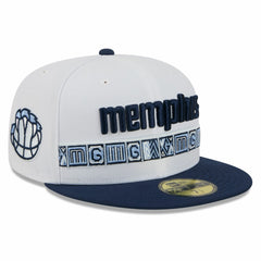 New Era Memphis Grizzlies 2025/26 City Edition 59FIFTY Fitted Hat White/Navy