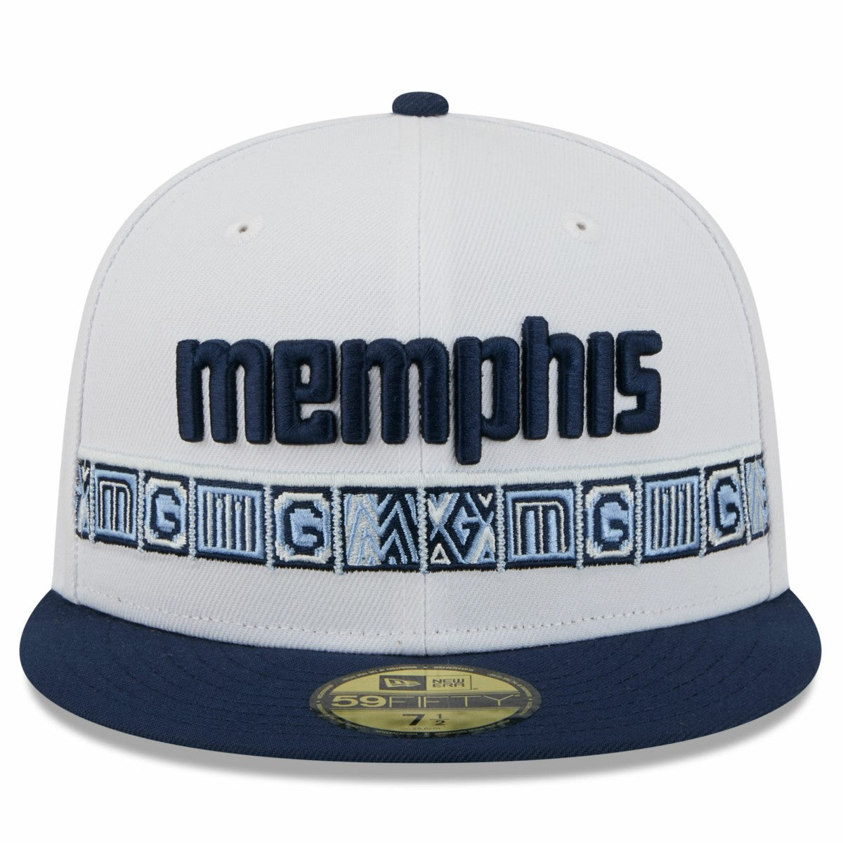 New Era Memphis Grizzlies 2025/26 City Edition 59FIFTY Fitted Hat White/Navy