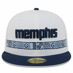 New Era Memphis Grizzlies 2025/26 City Edition 59FIFTY Fitted Hat White/Navy