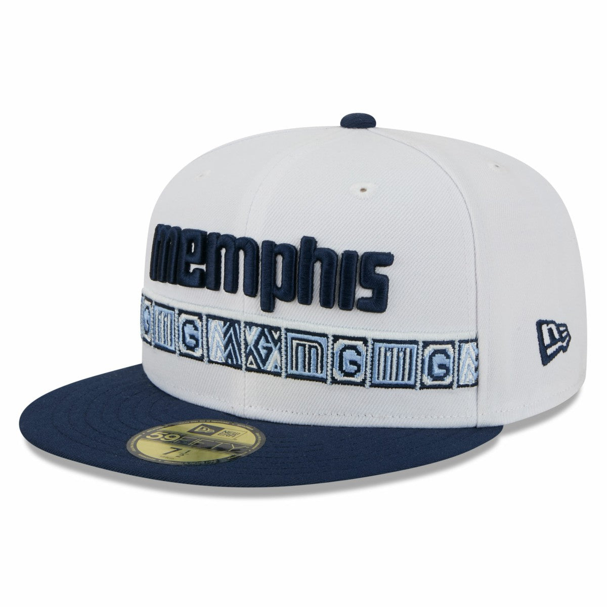 New Era Memphis Grizzlies 2025/26 City Edition 59FIFTY Fitted Hat White/Navy