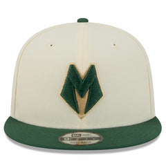 New Era Milwaukee Bucks 2025/26 City Edition 9FIFTY Snapback Hat Tan/Hunter Green