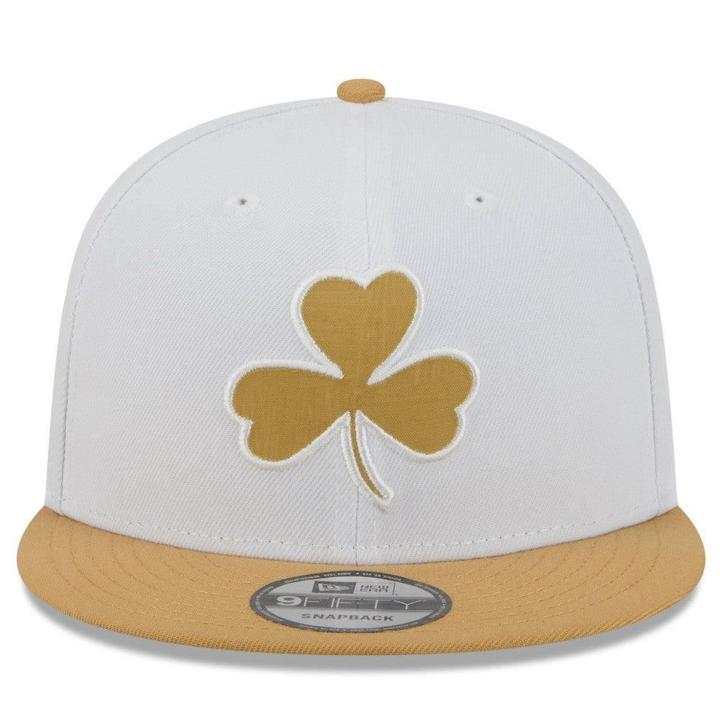 New Era Boston Celtics 2025/26 City Edition 9FIFTY Snapback Hat White/Gold