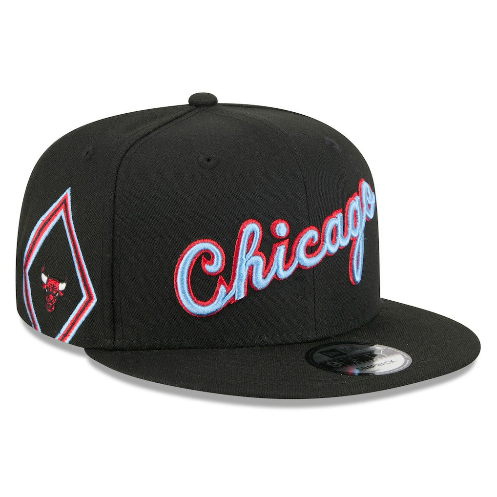 New Era Chicago Bulls 2025/26 City Edition 9FIFTY Snapback Hat Black