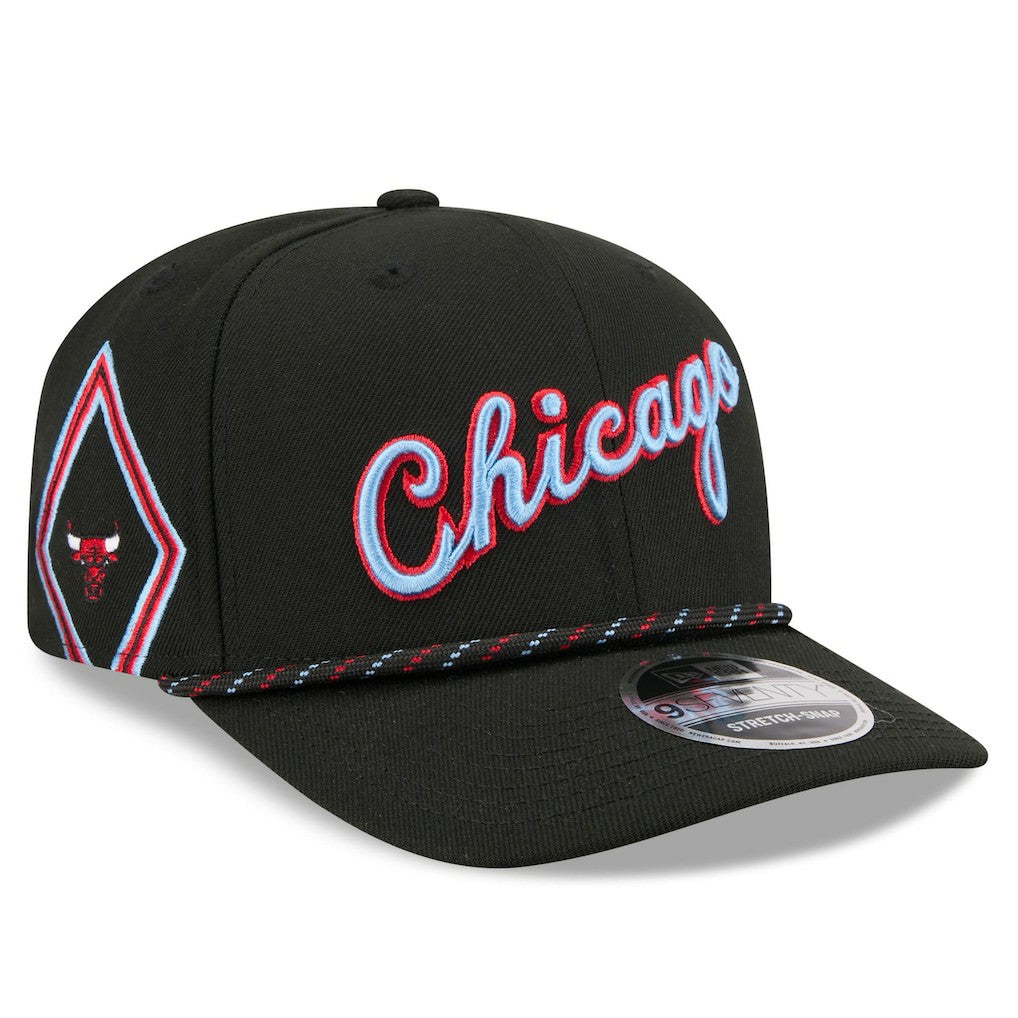New Era Chicago Bulls 2025/26 City Edition 9SEVENTY Adjustable Hat Black