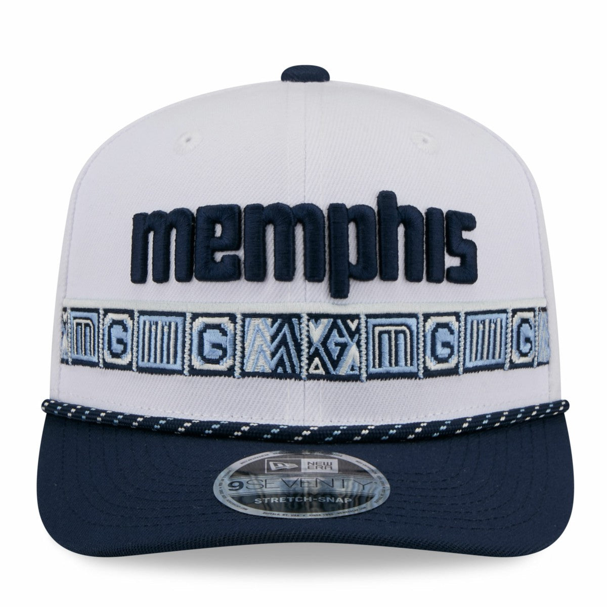 New Era Memphis Grizzlies 2025/26 City Edition 9SEVENTY Adjustable Hat White/Navy