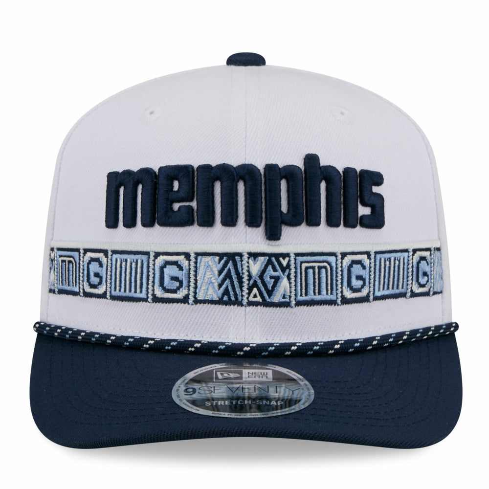 New Era Memphis Grizzlies 2025/26 City Edition 9SEVENTY Adjustable Hat White/Navy