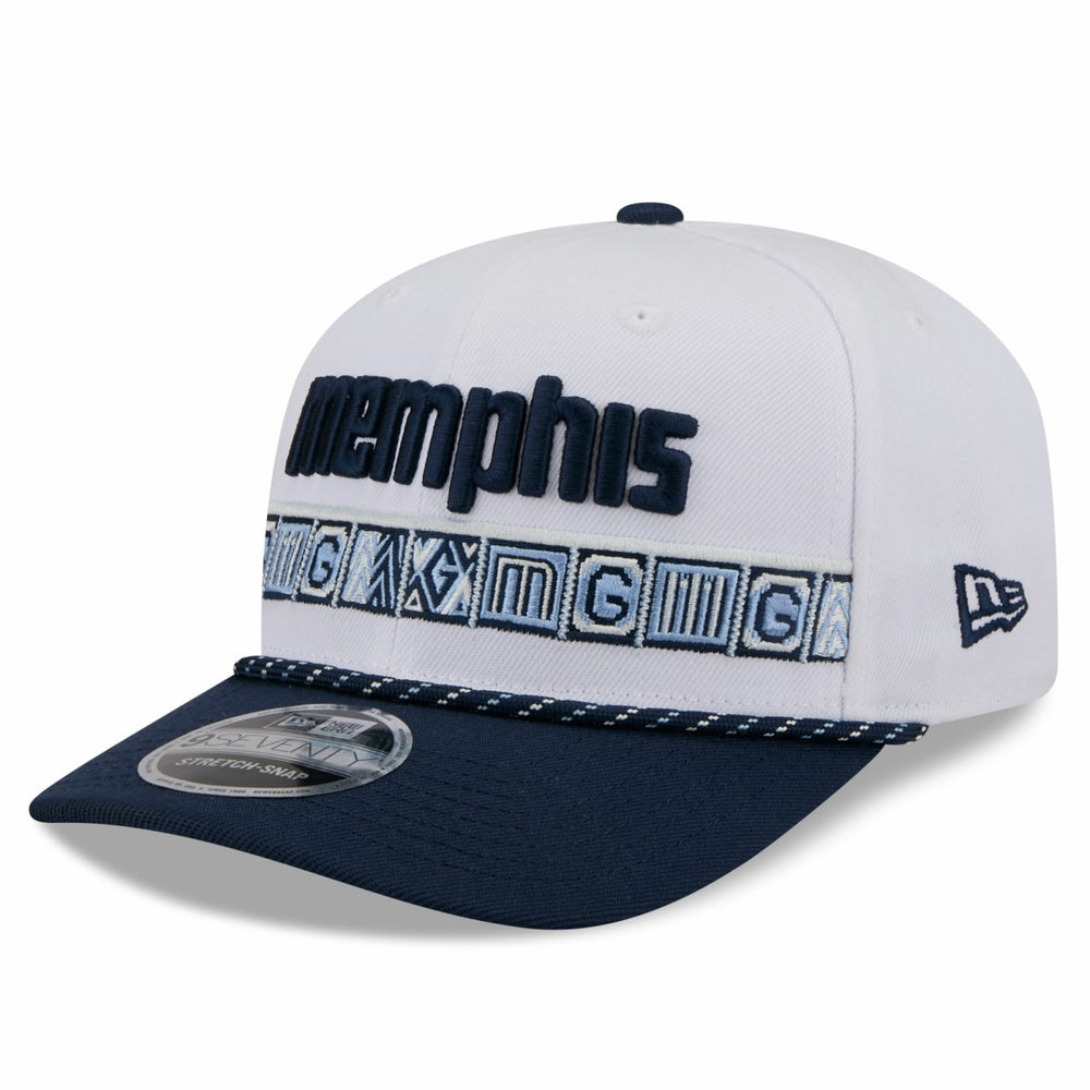 New Era Memphis Grizzlies 2025/26 City Edition 9SEVENTY Adjustable Hat White/Navy