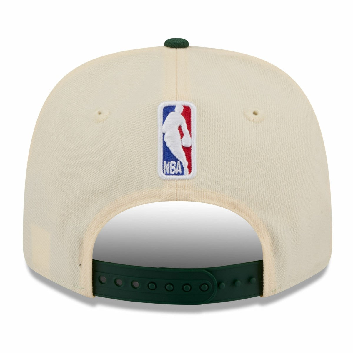 New Era Milwaukee Bucks 2025/26 City Edition 9SEVENTY Adjustable Hat Cream/Hunter Green