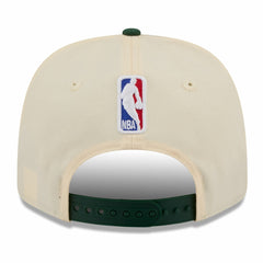 New Era Milwaukee Bucks 2025/26 City Edition 9SEVENTY Adjustable Hat Cream/Hunter Green