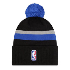 New Era Dallas Mavericks 2025/26 City Edition Cuffed Knit Hat with Pom Black/Blue