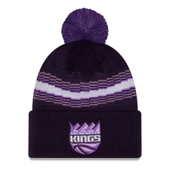 New Era Sacramento Kings 2025/26 City Edition Cuffed Knit Hat with Pom Purple