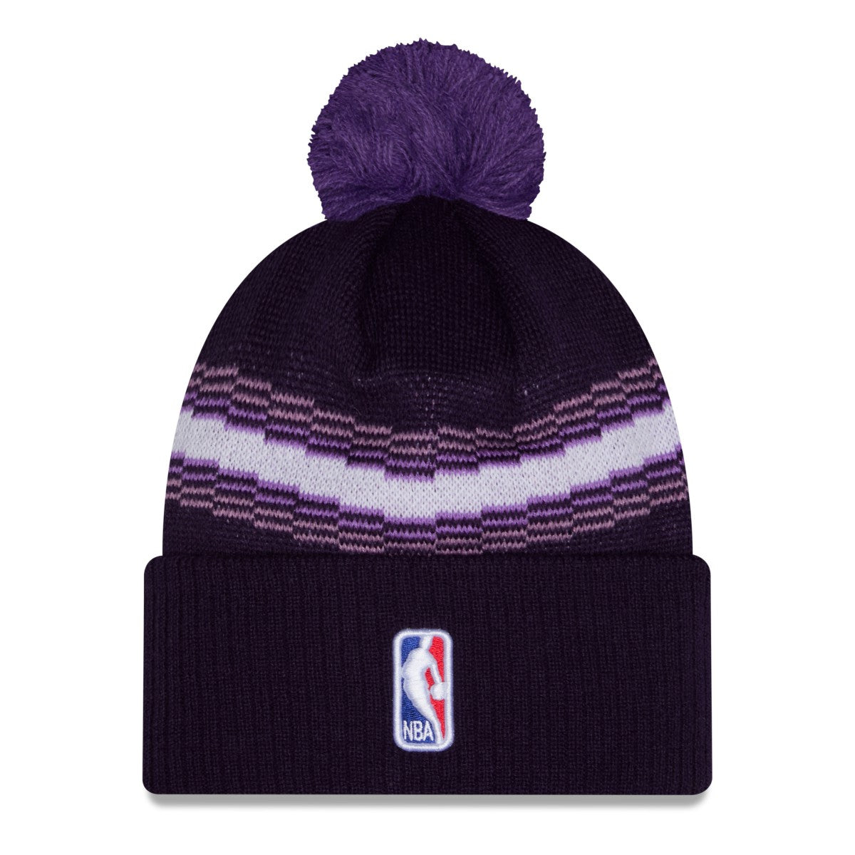 New Era Sacramento Kings 2025/26 City Edition Cuffed Knit Hat with Pom Purple