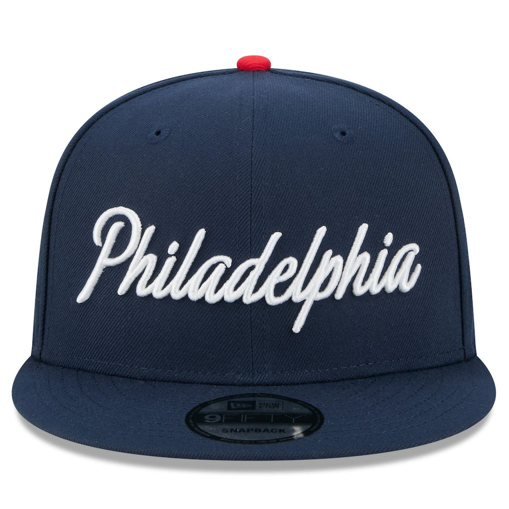 New Era Philadelphia 76ers Youth 2025/26 City Edition 9FIFTY Snapback Hat Navy