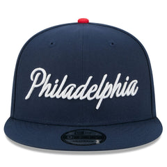 New Era Philadelphia 76ers Youth 2025/26 City Edition 9FIFTY Snapback Hat Navy