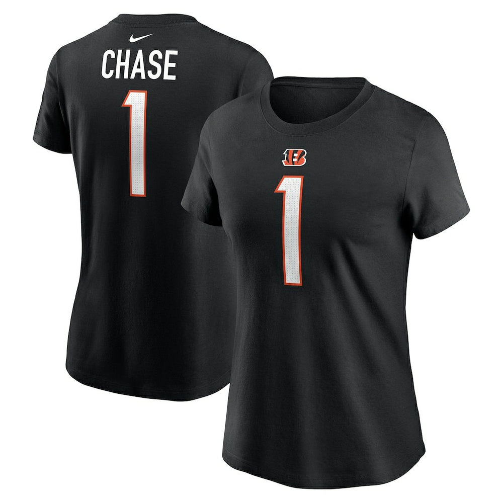 Ja'Marr Chase Cincinnati Bengals Women's Player Name & Number T-Shirt - Black - Nike