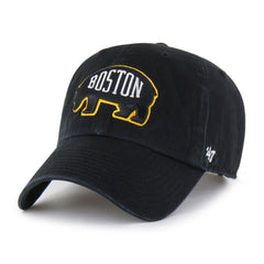 Boston Bruins '47 Alternate Logo Clean Up Adjustable Hat - Black | 47 brand near me