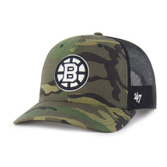 Boston Bruins '47 Trucker Snapback Hat - Camo | 47 brand Clearance