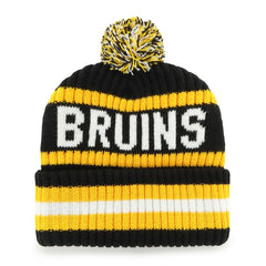 Boston Bruins '47 Bering Cuffed Knit Hat with Pom - Black | 47 brand near me