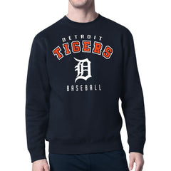 Detroit Tigers Starter Team Logo Fleece Pullover Sweatshirt Outlet