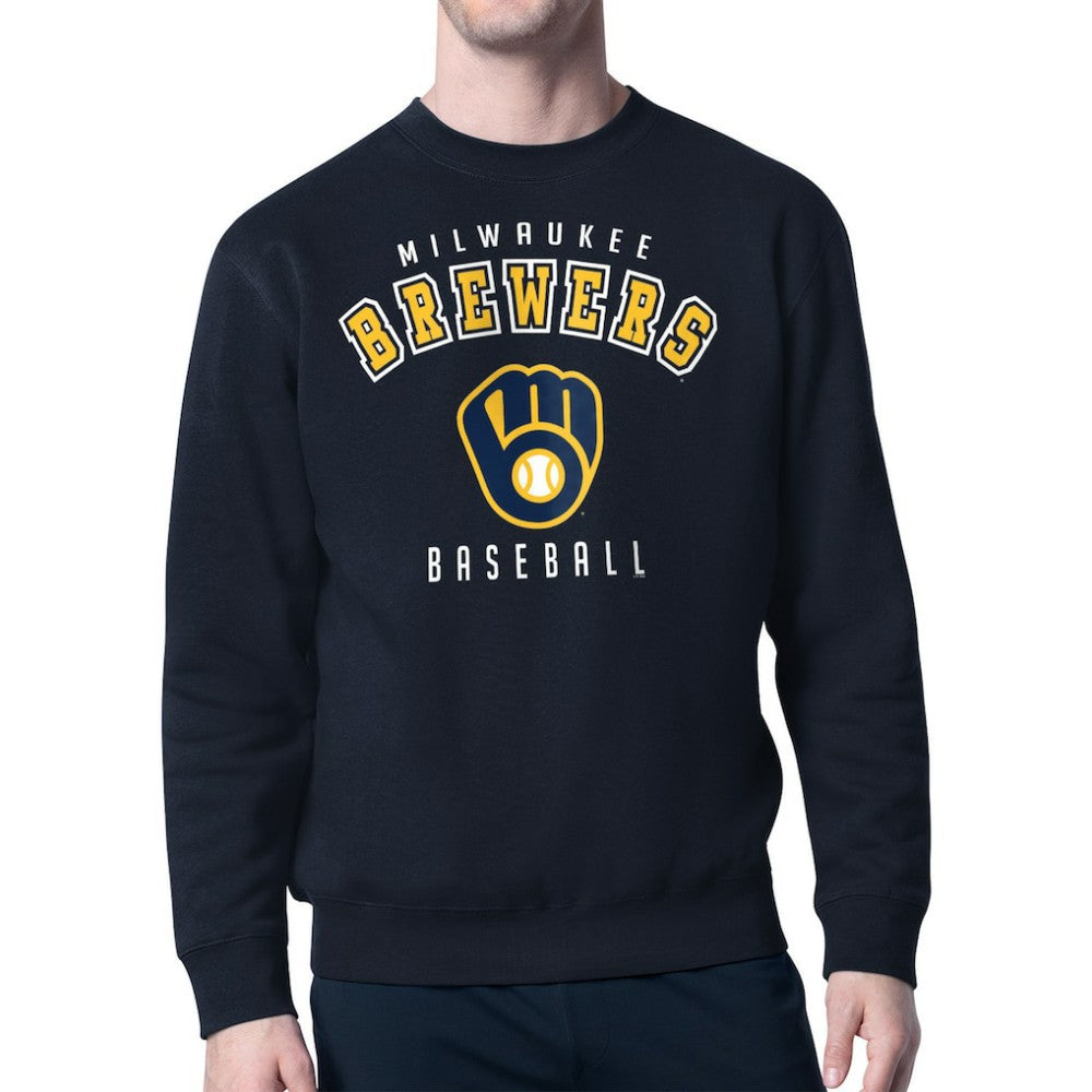 Milwaukee Brewers Starter Team Logo Fleece Pullover Sweatshirt Online